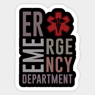 Emergency Department Emergency Room Nurse ER Nurse Sticker